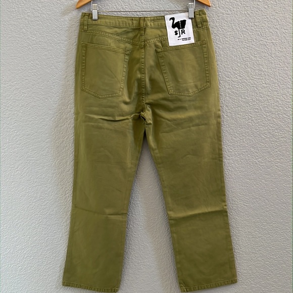 Free People • Sandrine Rose Green High Waist Denim Jeans - Picture 4 of 7